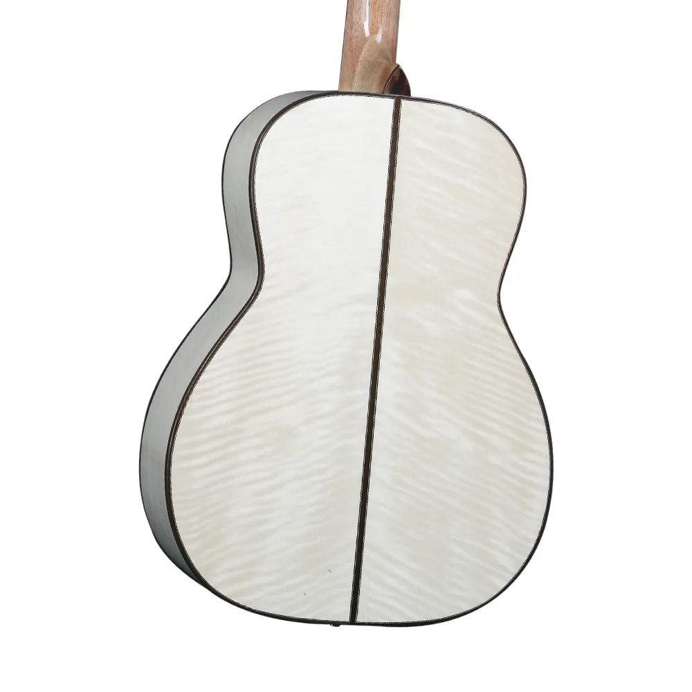 Guitarra personalizada de fábrica, guitarra de madera sólida acústica con incrustación de abulón, 40 pulgadas