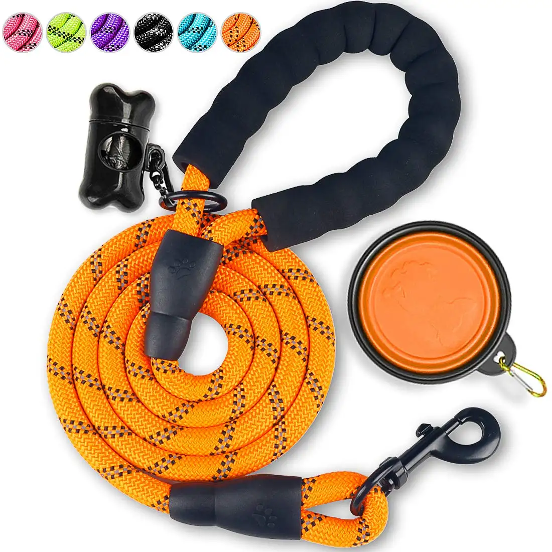 New Design Custom Luxury Hands Free Dog Leash Multiple Colors Lead Dog Rope Leash Dog Collar Leashes