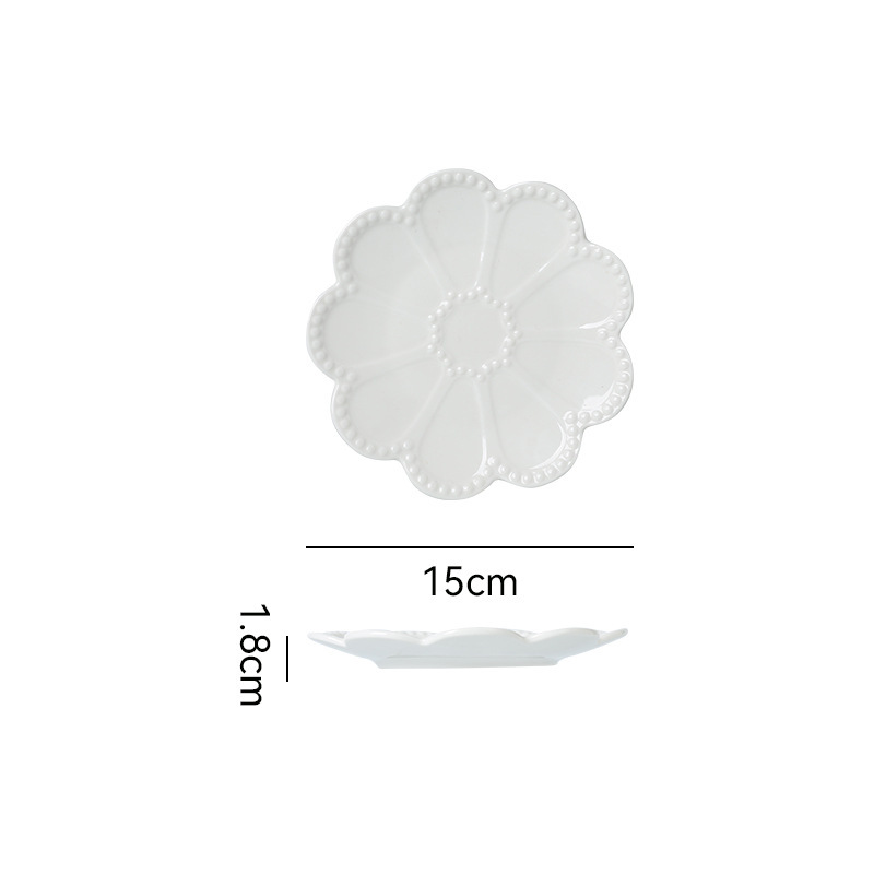 Plato de flor en relieve de 6 pulgadas