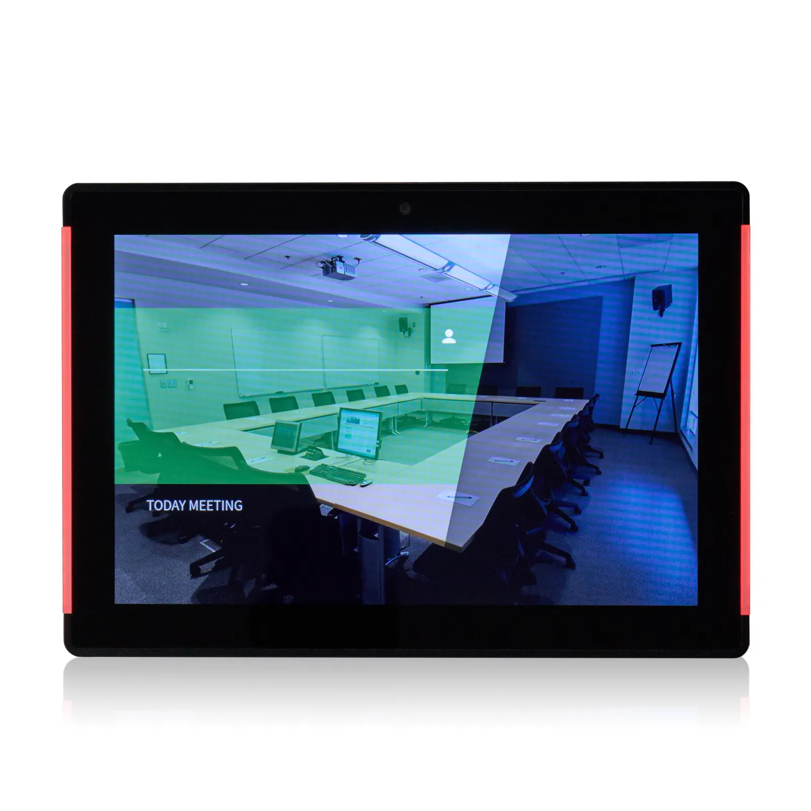 Dudukan dinding 10.1 inci aluminium ruang rapat pemesanan papan digital tablet pc suplai daya POE