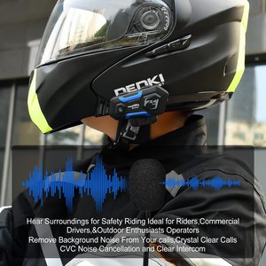 Fodsports FX4 Pro1000m intercomunicador auriculares Bluetooth intercomunicador Moto casco auriculares 4 vías Bluetooth sistema de intercomunicación inalámbrico - Product Image 5