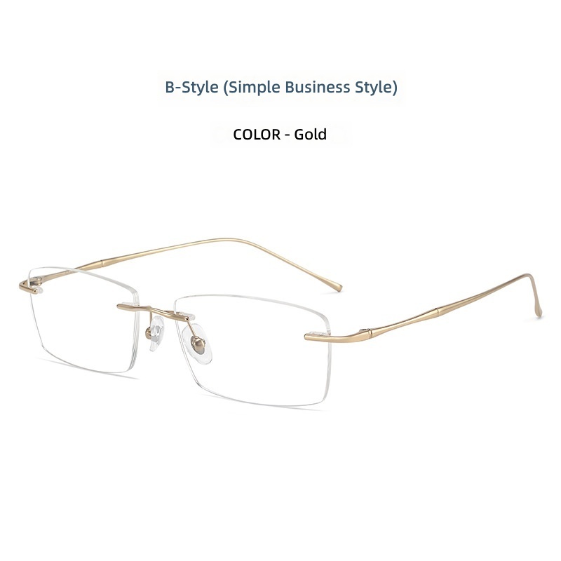Gold-titanium frame-b-shaped
