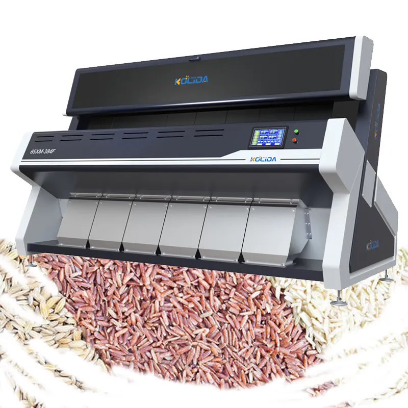 Rice red bean wheat optical colour sorter corn barley grain sorting machine HD CCD colour sorter