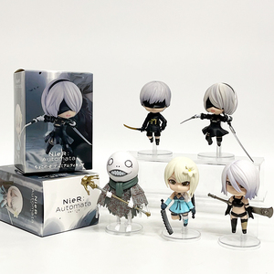 Q sürüm Nier 5 adet/takım Anime Yorha No.2 tip B 2B heykelcik koleksiyon modeli 10Cm PVC aksiyon figürü oyuncakları toptan kutu - Product Image 1