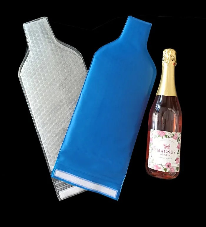 Yeni ürün yüksek kaliteli seyahat Pvc şarap şişesi çantası şarap hediye çantası Pvc kabarcık şarap çantası