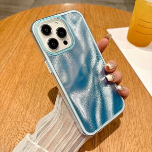 Ins人気のシンプルなピュアカラーケースイヤースタイルカバーレディース電話シェルブラックウェーブエッジの女の子のためのモバイルケース - Product Image 3
