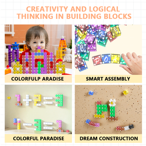 48pcs 2.5cm ABS nhựa DIY 3D nam châm xây dựng khối khối 3D khối từ tính cho trẻ em chơi sáng tạo - Product Image 4
