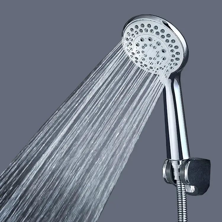 Amerikan sıcak satış 5 fonksiyonları satışa banyo için yüksek basınç Abs plastik el yağmur biçimli duş kafa