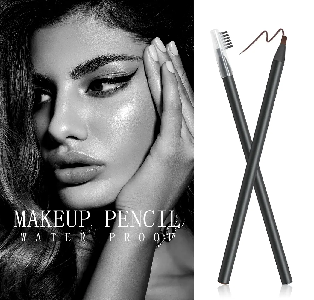 Private Label Microblading Cosmetics Waterproof Eyebrow Pencils ArtBrow Hard Pencil With Brush