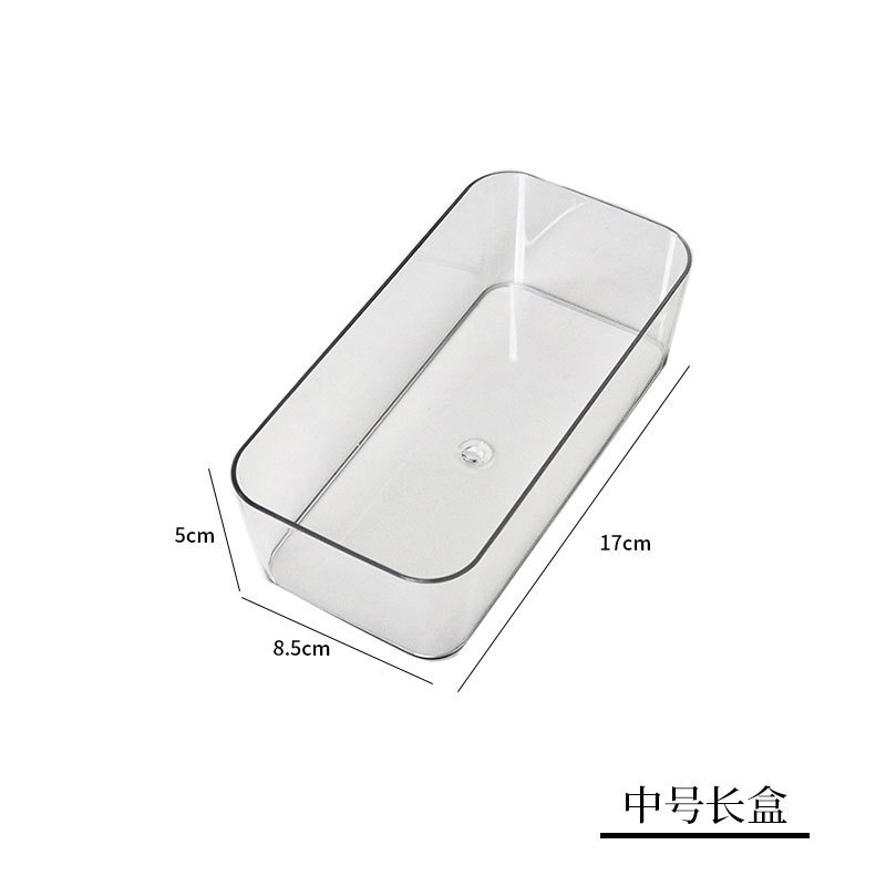 Caja larga transparente de tamaño mediano M