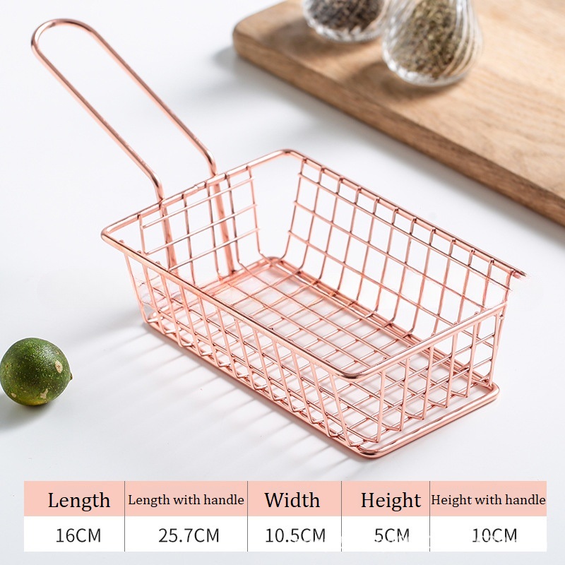 ตะกร้ายาวสีโรสโกลด์