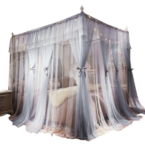Mosquitera rectangular de poliéster para el hogar, malla mosquitera para cama, tamaño king, de lujo - Product Image 1
