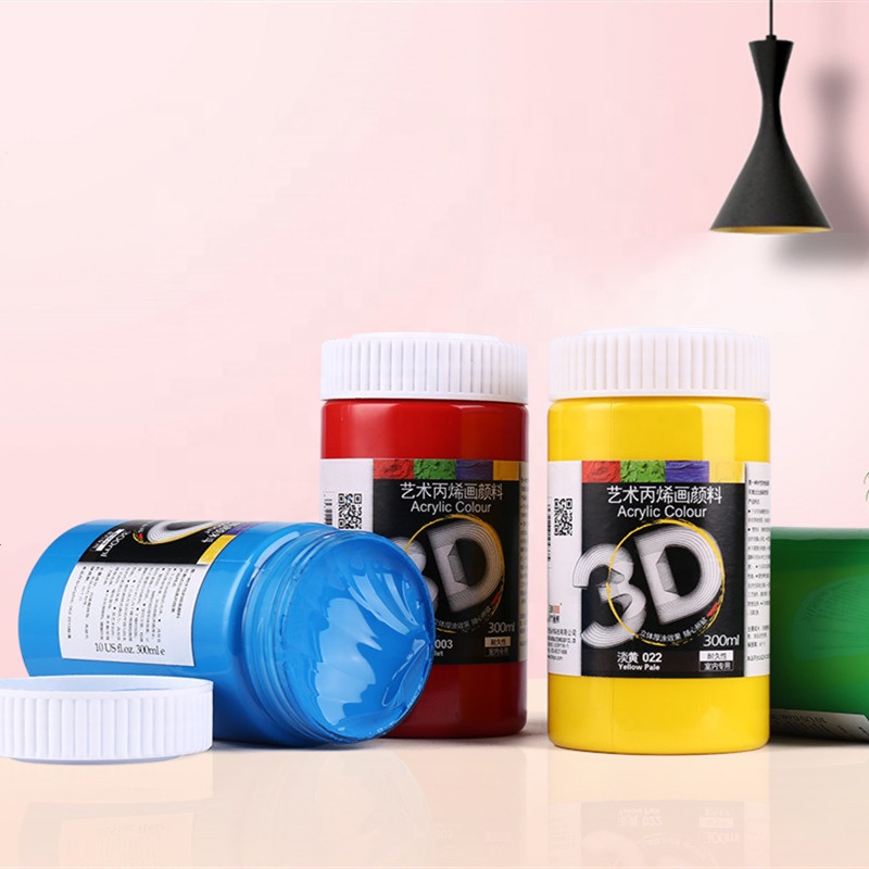 3D Non-toxic Acrylic Paint White Cap