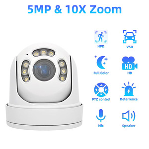 Yght 5.0MP HD แพน-เอียง10X ซูมกล้องที่มีวิสัยทัศน์กลางคืนเสียงสองทางและการตรวจจับมนุษย์สำหรับการรักษาความปลอดภัยในร่ม/กลางแจ้ง - Product Image 2