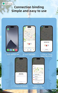 Özelleştirilebilir MFi akıllı etiket bulmak benim anahtar bulucu bulucu Anti kayıp Mini <span class=keywords><strong>GPS</strong></span> gerçek zamanlı izleme cihazı Pet köpek AirTag Apple için - Product Image 6