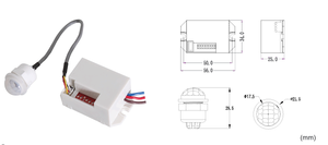 Módulo de sensor de movimiento infrarrojo con cable, detector PIR ajustable para proyectos de bricolaje