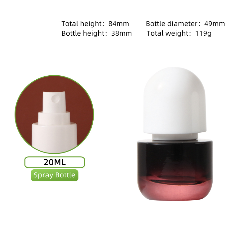 20ml red wine bottle-white spray head+yunshang white cover