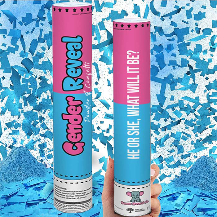 Poudre bleue + chutes de papier