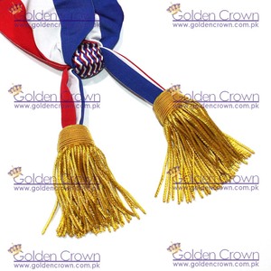 Fransız kanat Echarpe prestij dökün Maire ile altın püskül zarif numarası şeklinde ters sonsuzluk eşarp - Product Image 5