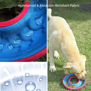 エコフレンドリーなフローティング犬のおもちゃインタラクティブトレーニングチュー耐性EVA防水フェッチディスク & フードボウルスポーツスタイル - Product Image 4