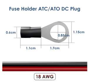 Starlink Mini 18AWG DIY için özel güç  uzatma kablosu DC için o-ring terminali pil şarj cihazı Starlink Mini kablo 2M 3M 5M - Product Image 2