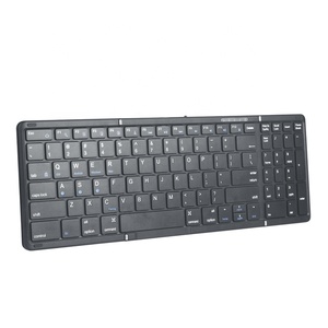 Mini Folding Blue Tooth <strong>Keyboard</strong> Wireless Support 3 Devices <strong>with</strong> Number Keys for Phone Tablet Rechargeable Foldable <strong>Keyboard</strong> - Product Image 1
