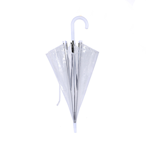 热销21英寸8骨半自动开伞透明伞，带定制标志 - Product Image 3