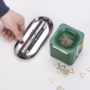 Dispensador de notas adhesivas todo en uno, dispensador de banderas de índice surtido, Clip de papel, organizador de escritorio para bañera, soporte para notas adhesivas - Product Image 3