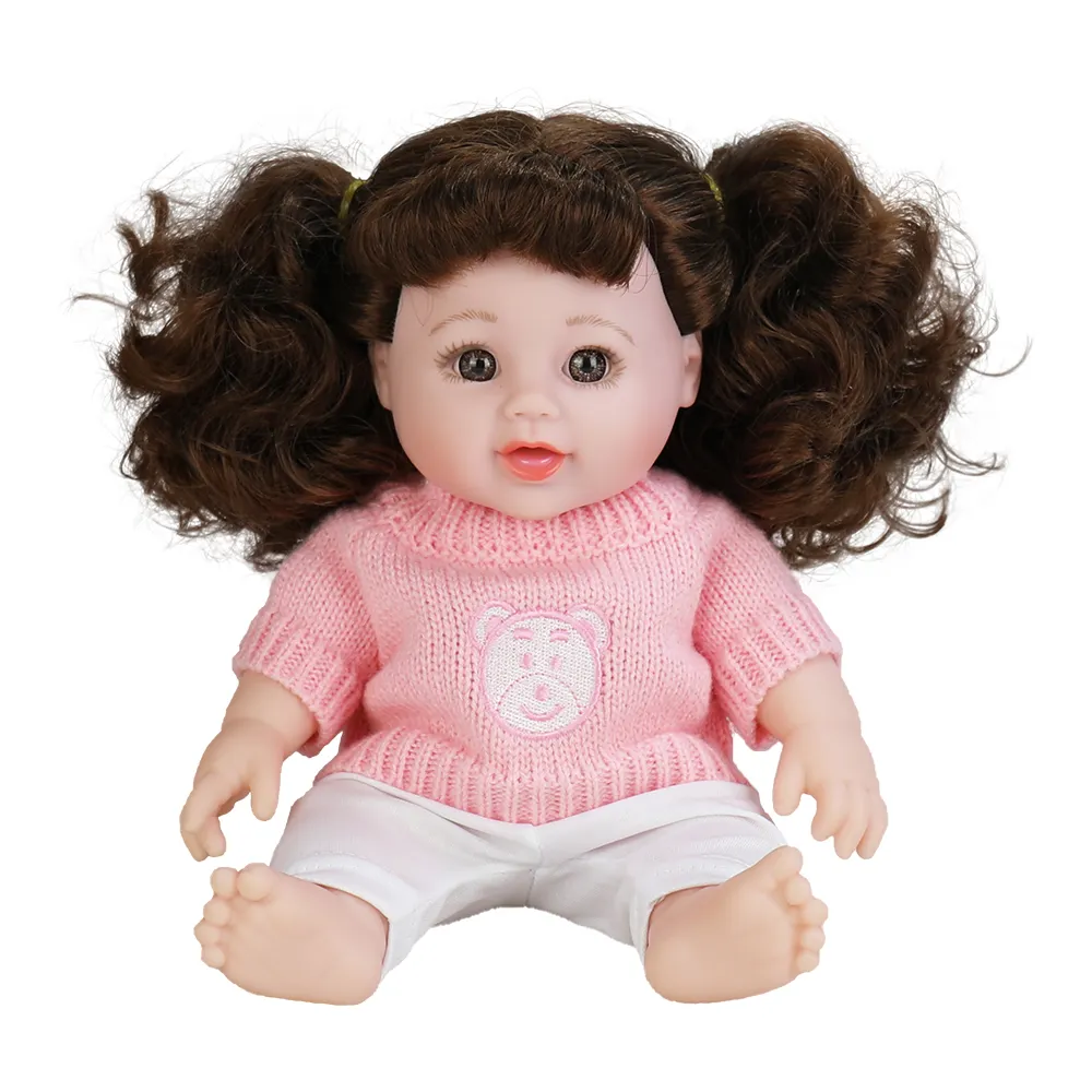 30 सेमी पूर्ण शरीर नरम सिलिकॉन विनाइल पुनर्जन्म स्टैंड टॉडलर लड़की 3 + लड़की नरम इंटरैक्टिव बच्चे गुड़िया