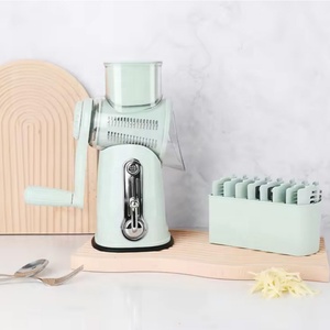 Multifunctional Rotary <strong>Swift</strong> Chopper Round Cheese Grater Vegetable Slicer Shredder with 5 Blades for Home Use - Product Image 1