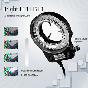 Microscopio Monocular 4K 48MP Cámara Digital 150X Lente con luz LED Soporte abatible para reparación de placa base de computadora de teléfono móvil - Product Image 5