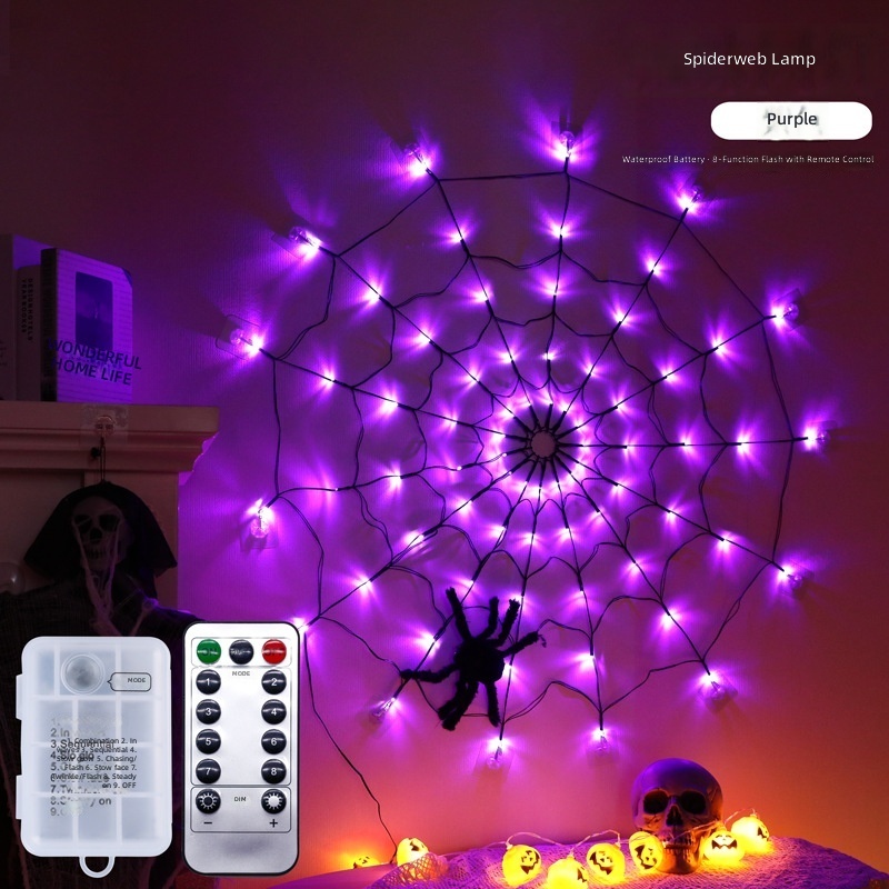 Télécommande pour guirlande lumineuse Toile d'araignée - violet (pile)