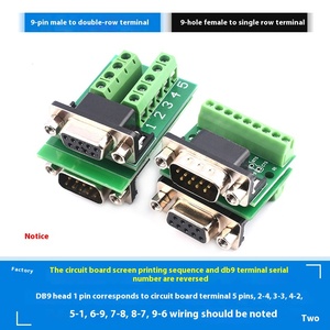 DB9公/母适配器，带单双排端子9针9孔RS232 RS485转换板电子模块和套件 - Product Image 4