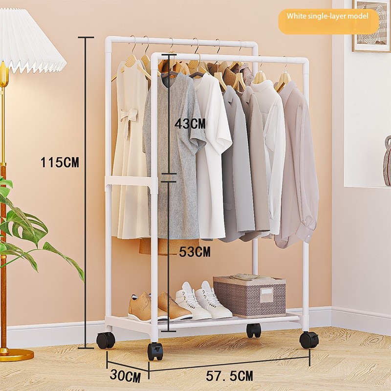 White clothes hanging model