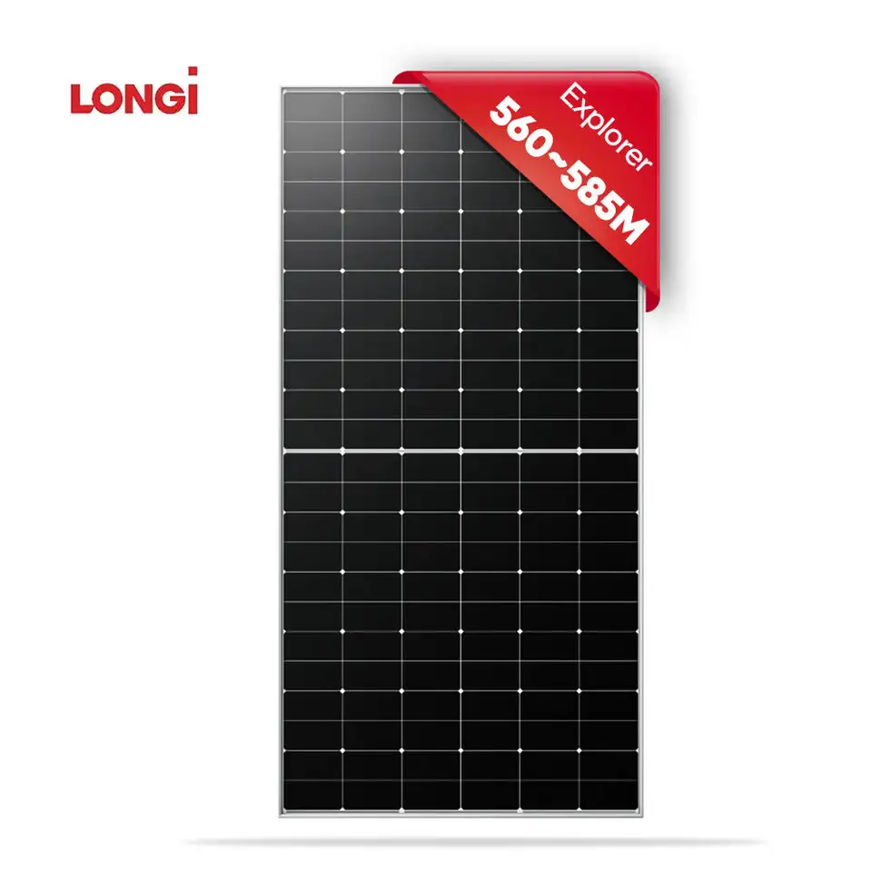 LONGi היי מו 6 שמש פנל 560W 565W 570W 575W 580W Monocrystalline PV מודול 25-שנה אחריות עבור המחיר הטוב ביותר במלאי