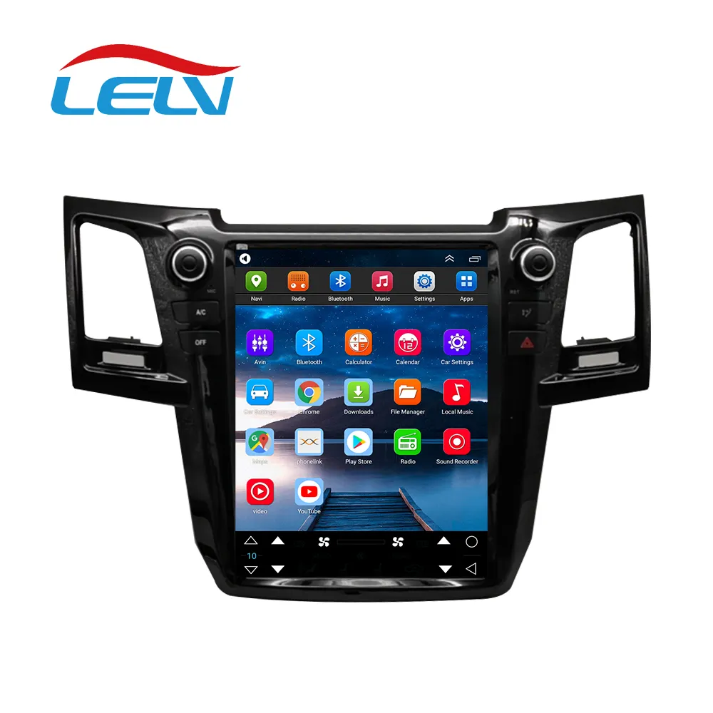 Lelv 12.1 inç Android Autoradio Gps navigasyon multimedya oynatıcı araba radyo Video Tesla tarzı Toyota Hilux Hilux için