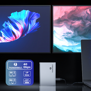 卸売40Gbps Thunderbolt 4ドッキングステーションデュアルディスプレイハブ、90W充電コンピューターUSBCドッキングステーションプラグアンドプレイ - Product Image 2