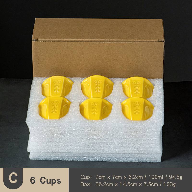 Set giallo da 6 pezzi