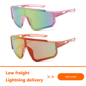 Kacamata hitam bantalan hidung anak laki-laki dan perempuan, kacamata hitam olahraga desainer merek mewah bersepeda satu bagian Punk modis grosir untuk anak-anak - Product Image 2