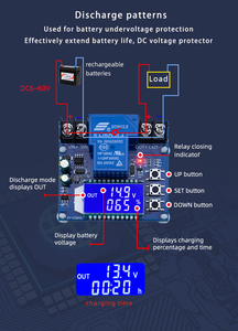 Modulo di controllo della carica della batteria CD60L10A CD60L10A modulo di controllo della carica a pieno potere di protezione dalla tensione sotto tensione - Product Image 2