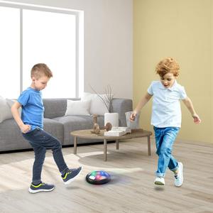 Kapalı futbol renkli <span class=keywords><strong>LED</strong></span> ışıkları elektrikli müzikli ışık top çocuk yetişkin oyuncak hava yastığı yüzen futbol çocuk oyuncak