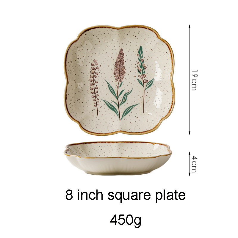 plato cuadrado de 8 pulgadas