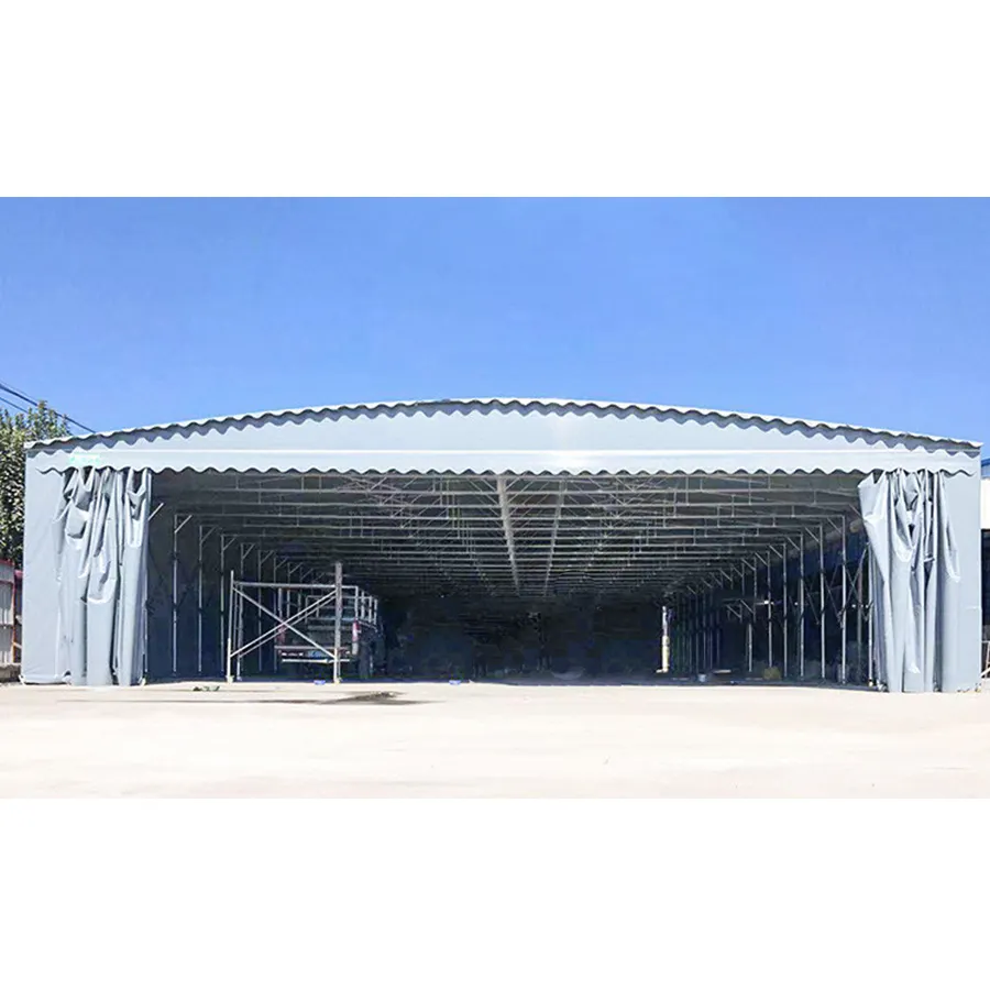 Youya outdoor folding large storage push pull steel structure car parking design wholesale canopy with sidewalls manufacturer