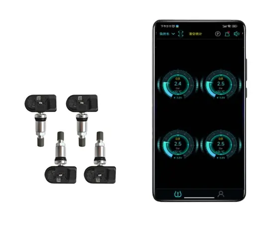 Nuova tecnologia sensore interno Bluetooth TPMS telefono con Display APP sensore auto sistema di monitoraggio pressione pneumatici 2-10 ruote TPMS