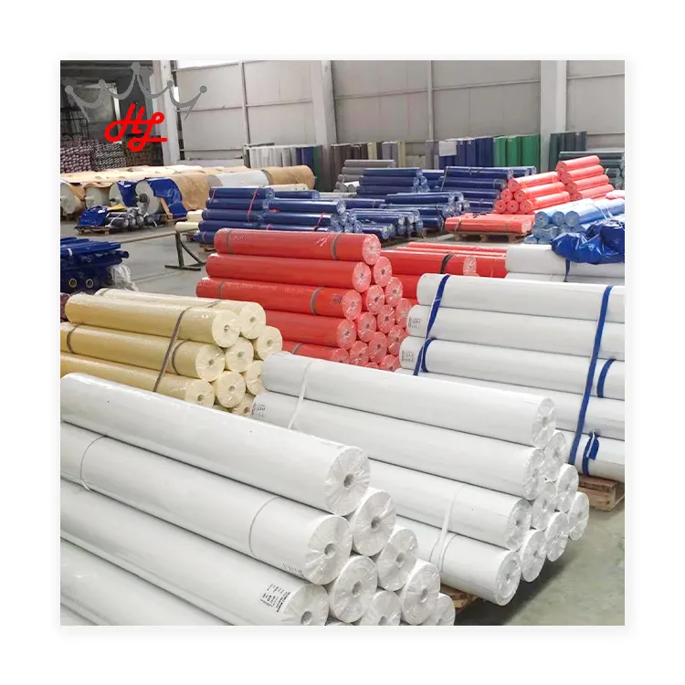 Harga pabrik HL terpal PVC tahan air stok Lot bahan tenda gulung terpal berlapis PVC