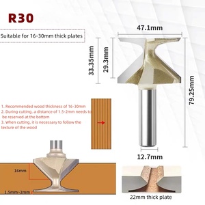 R18R30R50 <strong>Arc</strong> Bending Integrated Forming Tool for Wooden Doors and Wall Cabinets <strong>Arc</strong> Bending Slotting Milling <strong>Cutter</strong> <strong>Arc</strong> Process - Product Image 2