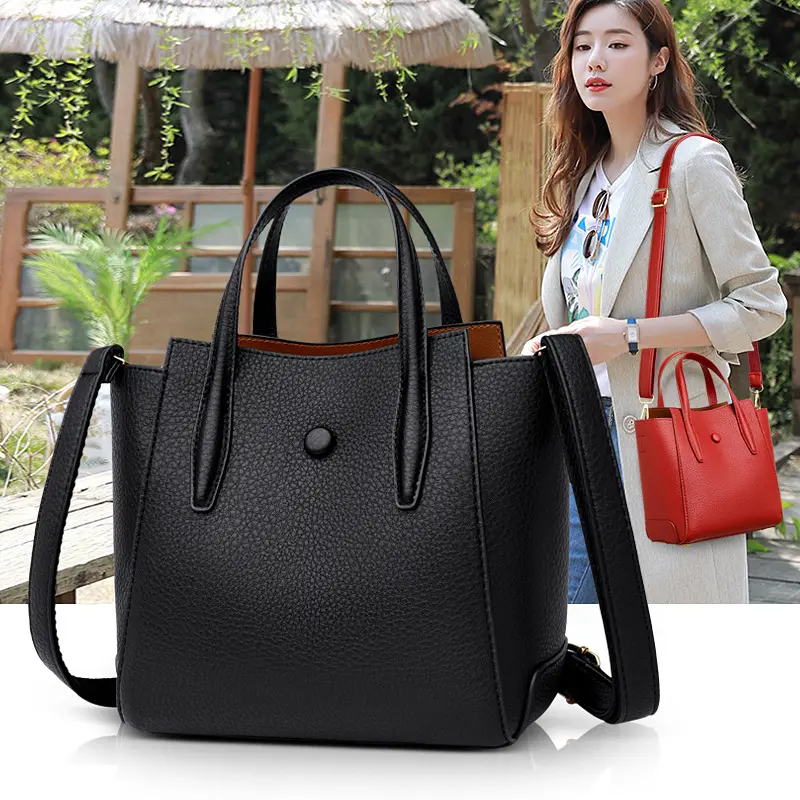 Premium Big Capacity Achsel Luxus Handtaschen Pure Color Neue Simple Fashion Tote Damen Handtaschen für Damen Leder