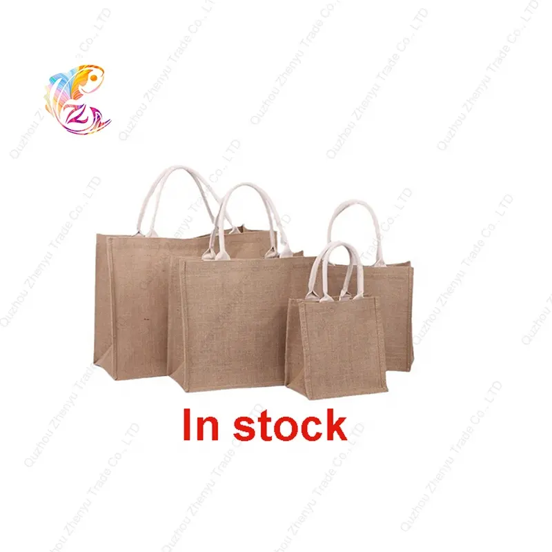 ZP RTS en stock Bolso de yute de moda Nuevo bolso de cáñamo de estilo Ins original para ir de compras