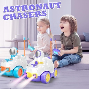 Cartoon Astronaut Remote <strong>Control</strong> Car, Easy <strong>Control</strong> 2 Channels Toddler Electric Space Car Toy with Light and Music