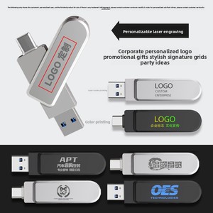 Dung lượng lớn 128G/256G 3.0 xe hơi <span class=keywords><strong>USB</strong></span> ổ đĩa <span class=keywords><strong>flash</strong></span> lưu trữ điện thoại di động xoay đôi kết thúc <span class=keywords><strong>USB</strong></span> Type-C - Product Image 5